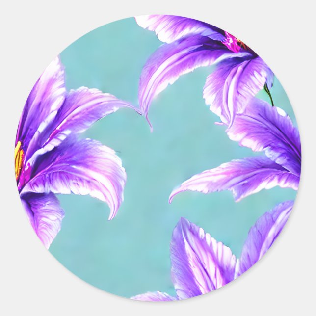 Adesivo Purple Lilly do padrão do Vale (Frente)