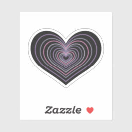Adesivo Purple Neon Heart Sticker