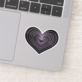 Adesivo Purple Neon Heart Sticker