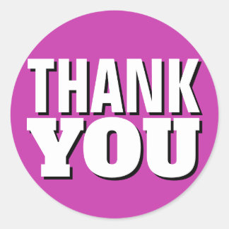 Adesivo Purple Obrigado