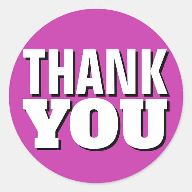 Adesivo Purple Obrigado (Frente)