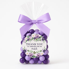 Adesivo Purple Peonies Floral Women's Birthday Thank You