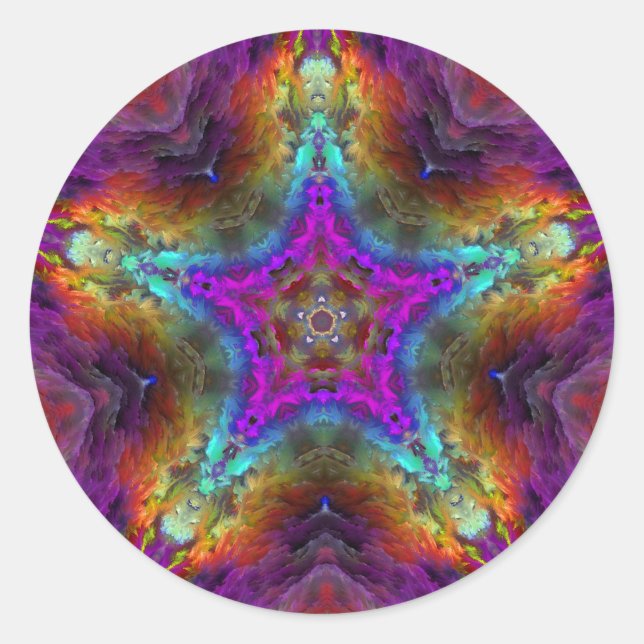 Adesivo Purple STAR Mandala (Frente)