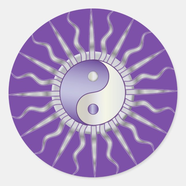 Adesivo Purple Starburst Yin Yang (Frente)