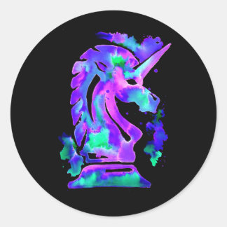 Adesivo Purple Unicorn Chess Knight