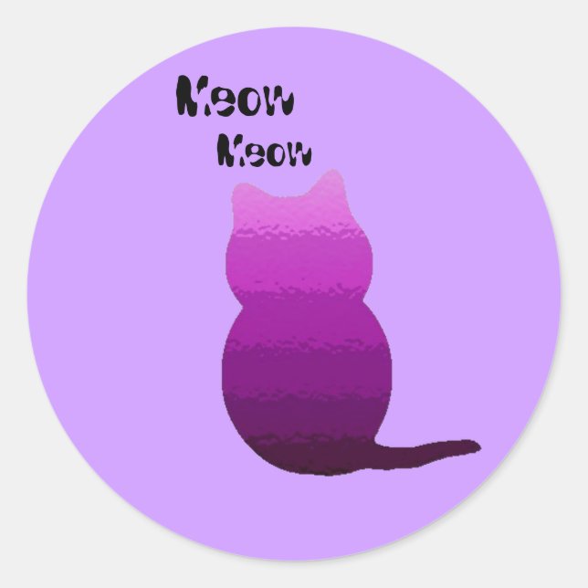 Adesivo purpleshadeglass, Meow, Meow (Frente)