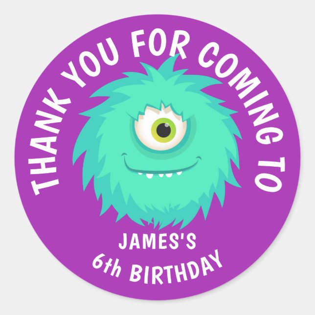 Adesivo Púrpura de Monstro de Furto (Frente)