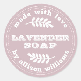 Adesivo Púrpura de Sabão de Lavanda Personalizada
