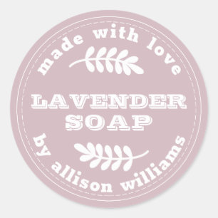 Adesivo Púrpura de Sabão de Lavanda Personalizada