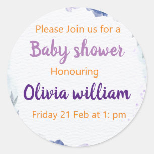 Adesivo Púrpura e pó Blue Baby Bloom