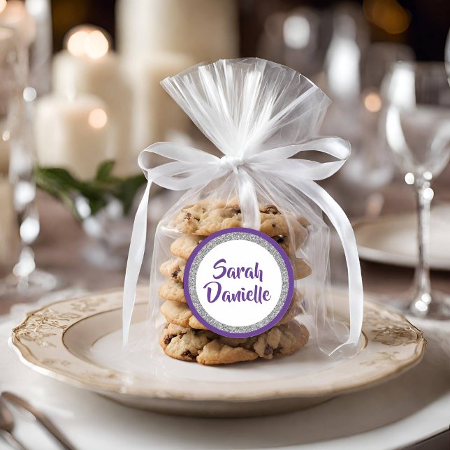 Adesivo Púrpura e Púrpura da Loteria e Vinheta de Nome Pra (Criador carregado)