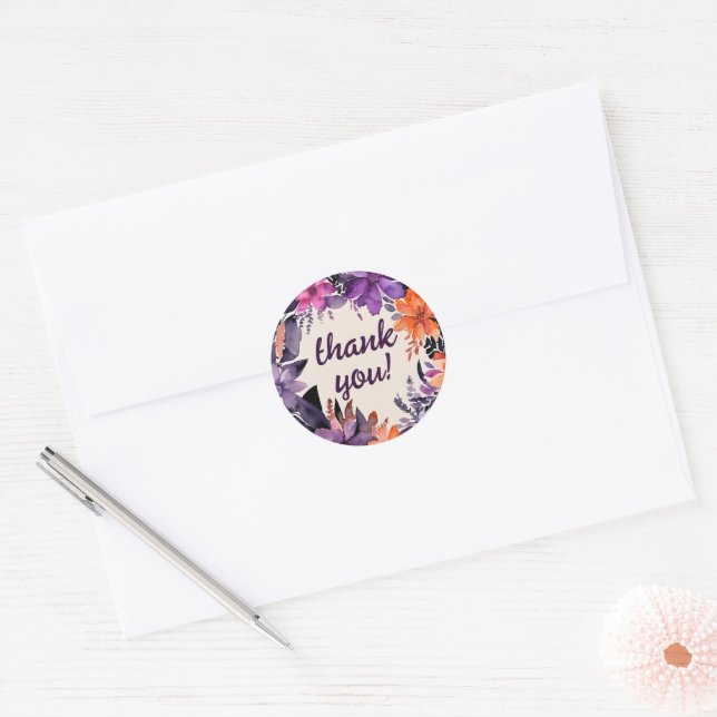 Adesivo Púrpura Encantada + Casamento Floral de Halloween  (Envelope)