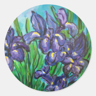 Adesivo Púrpura Irisa Pasta Decalcada de Pintura de Flor