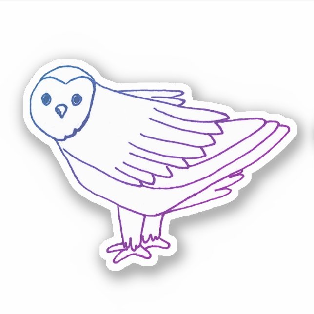 Adesivo Púrpura Marinha Pássaro (Frente)