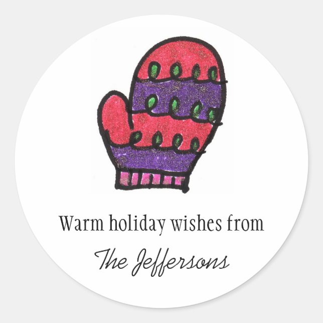 Adesivo Púrpura Rosa Mitten (Frente)