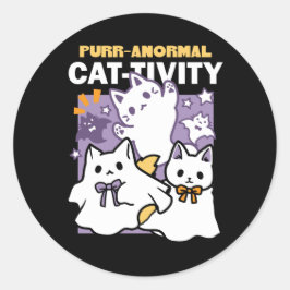 Adesivo Purr-anormal Cat tivity - Halloween Cat Design