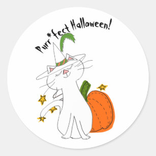 Adesivo Purr*fect Cat Pumpkin Halloween