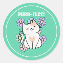 PURR-FECT! Gato Sorridente com Flores