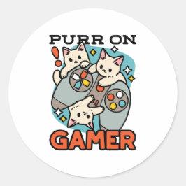 Adesivo Purr On Gamer - Design de Jogos para Gatos de Gato