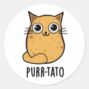 Adesivo Purr-tato Funny Cat Batata Pun