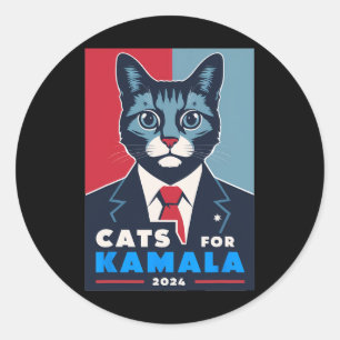 Adesivo Purrfect Cats For Kamala Harris 2024 Presidente