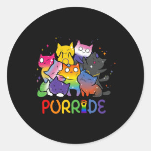 Adesivo Purride Cat Pride Ally Lgbt Amantes de os animais 