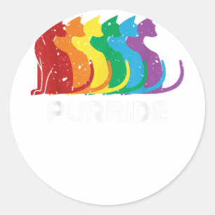 Adesivo Purride Cat Pride Ally LGBT Community Rainbow Prid