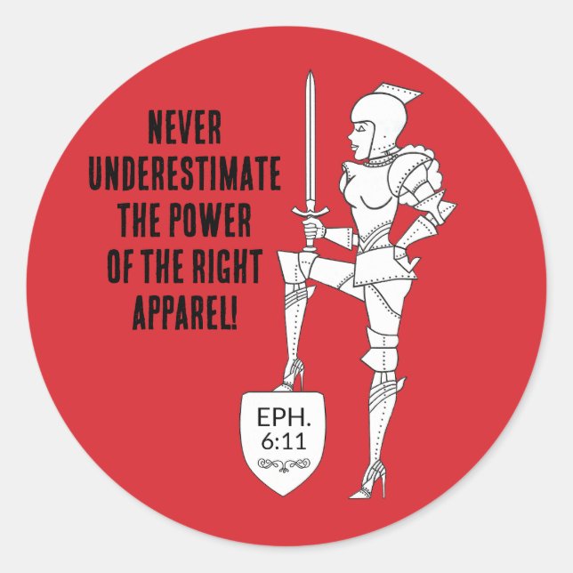 Adesivo "Put on the complete Suit of Armor"  (Frente)