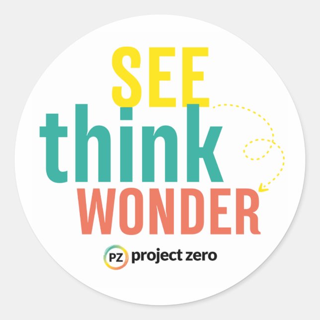 Adesivo PZ See, Think, Wonder (Frente)