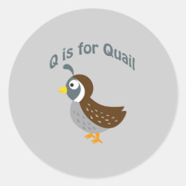 Adesivo Q é para Quail