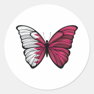 Adesivo Qatar Hypolimnas Butterfly Classic Round Sti