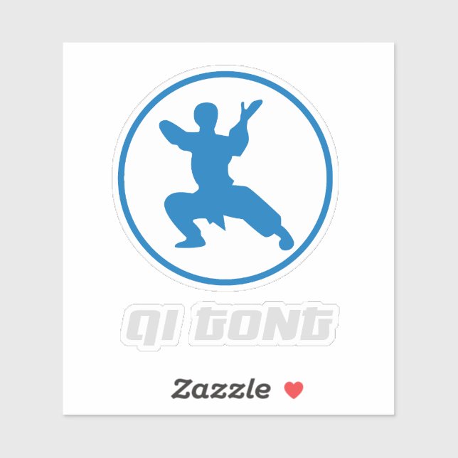 Adesivo Qigong Martial Arts Design (Folha)