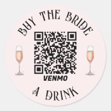 Adesivo QR-Code Compre Noiva Uma Bebida