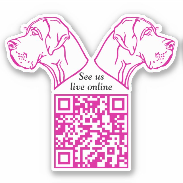 Adesivo QR code Great Dane Vinil  (Frente)