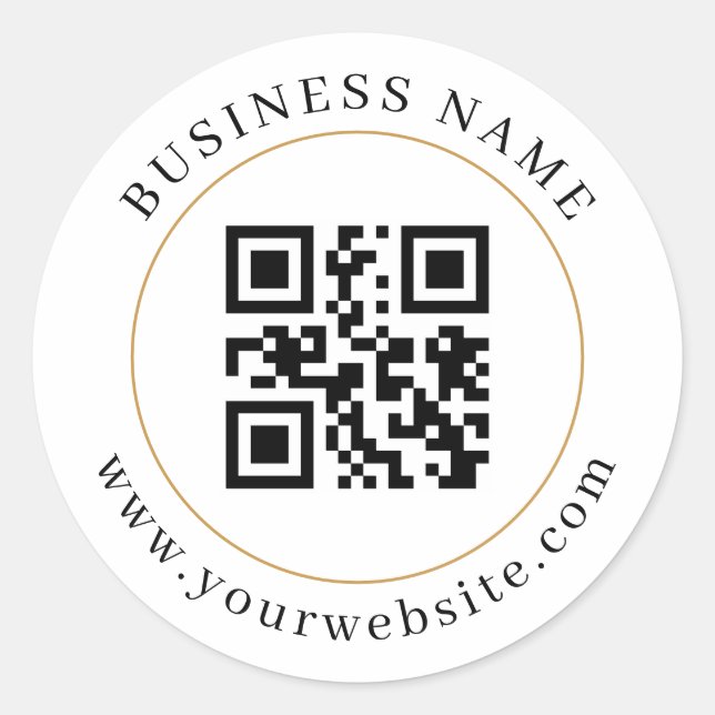 Adesivo QR Code Personalizado Elegante (Frente)
