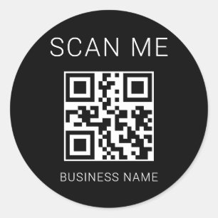 Adesivo QR code preto personalizado profissional empresari