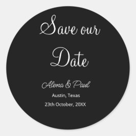 Adesivo QR Salve Nossa Data adicione photoname data preto 