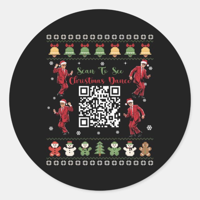 Adesivo Qr Trump Dance Code Presidente Dance Code Natal (Frente)