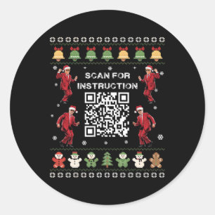 Adesivo Qr Trump Dance Code Presidente Verificar Instrução