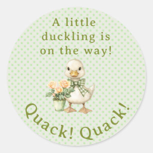 Adesivo Quack! Quack! Diz o Pato com Laço Xadrez