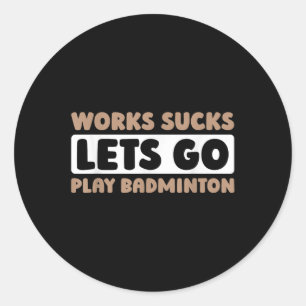 Adesivo Quadra de Badminton Raquete Jogador - Raquete Equi