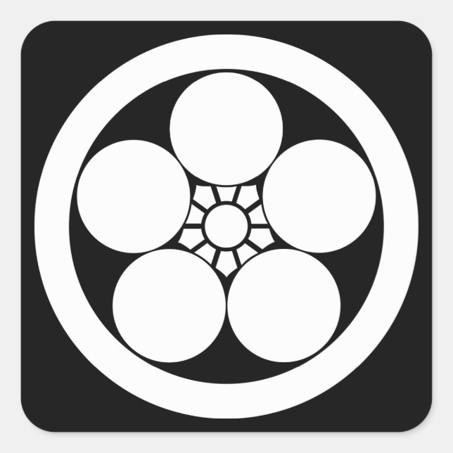 ADESIVO QUADRADO 丸 に 梅 鉢 (Frente)
