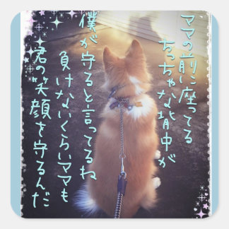ADESIVO QUADRADO 来夢ステッカー