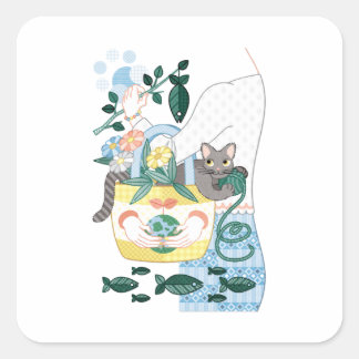 Adesivo Quadrado N・ECOBAG(remake)