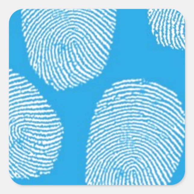 Adesivo Quadrado 090906 - research BLUE FINGERPRINTS DETECTIVE (DET (Frente)