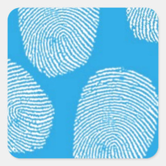 Adesivo Quadrado 090906 - research BLUE FINGERPRINTS DETECTIVE (DET