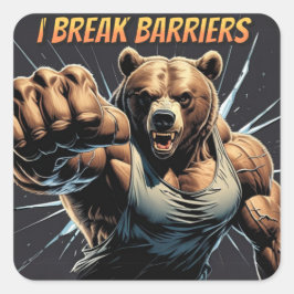 Adesivo Quadrado 0so musculoso – Golpea tus límites cada mañana