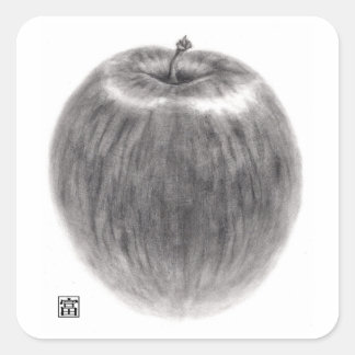ADESIVO QUADRADO 1個のりんご