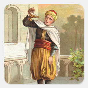 Adesivo Quadrado 1001 noites árabes: Aladdin