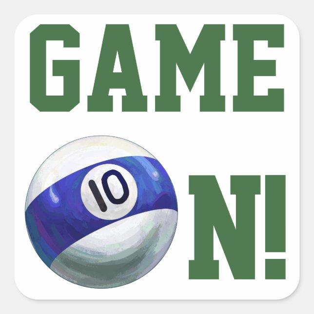Adesivo Quadrado 10 Ball (Frente)